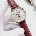 Longines Gold-Tone Burgundy Strap Watch — hero