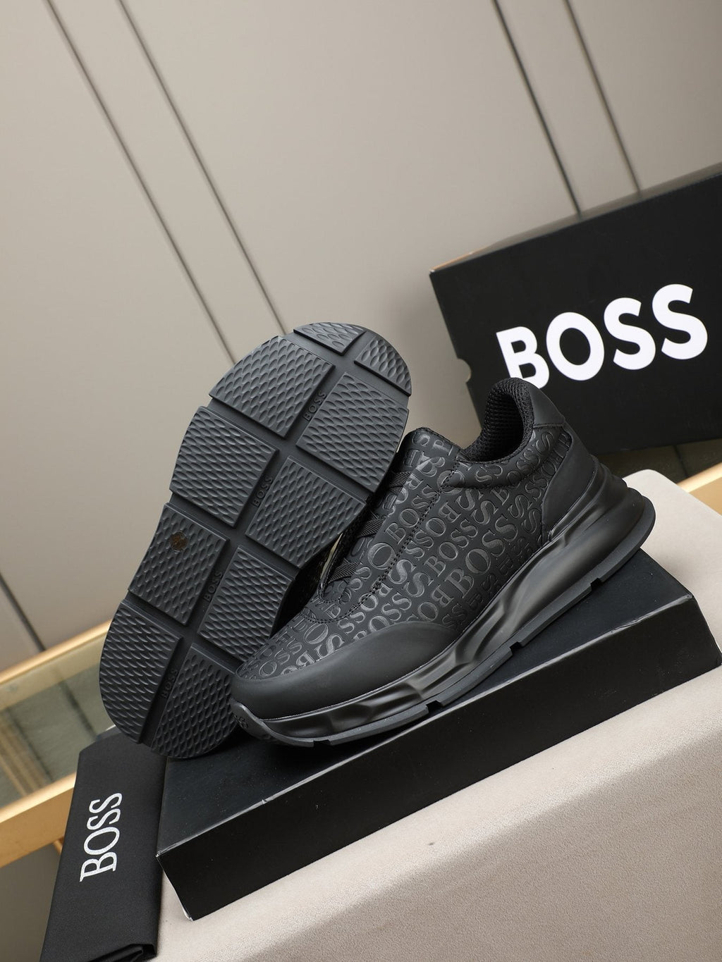 BOSS Black Logo Slip-On Sneakers — detail