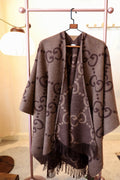 Gucci Brown Fringed Poncho — hero