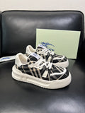 Burberry Black Beige Plaid Low-Top Sneakers — hero