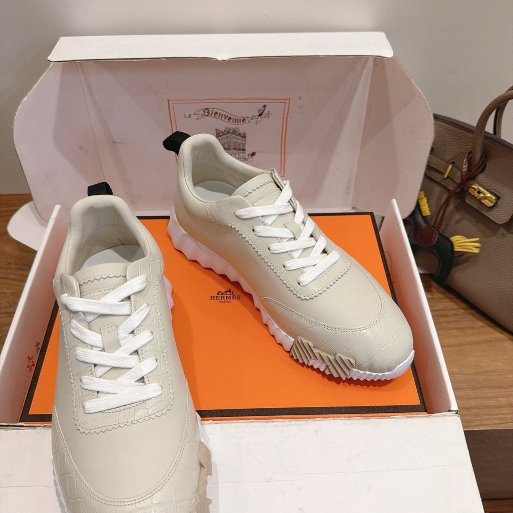 Hermès Color-Block Lace-Up Sneakers — front