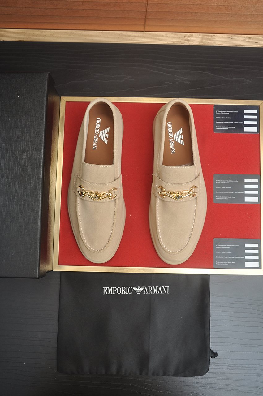 Armani Horsebit Slip-On Loafers — front