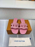 Louis Vuitton Cutout Logo Slide Sandals — hero