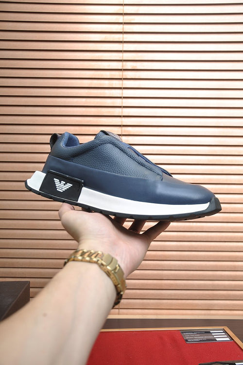 Armani Eagle-Accent Low-Top Sneakers — model