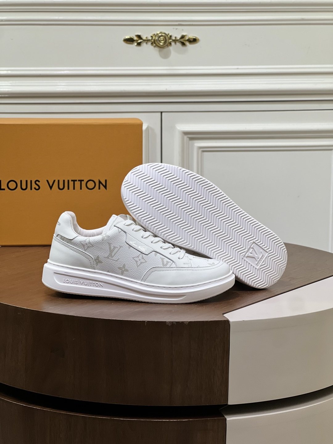 Louis Vuitton Textured Low-Top Sneakers — side