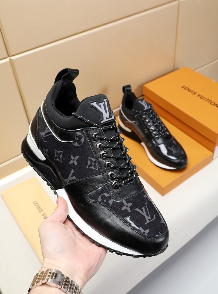Louis Vuitton Monogram Panel Low-Top Sneakers — model