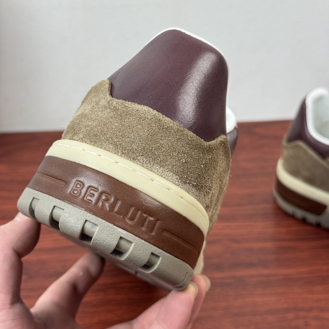 Berluti Paneled Low-Top Sneakers — back
